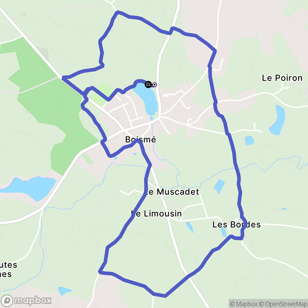Boismé : carte du parcours de randonnée - France