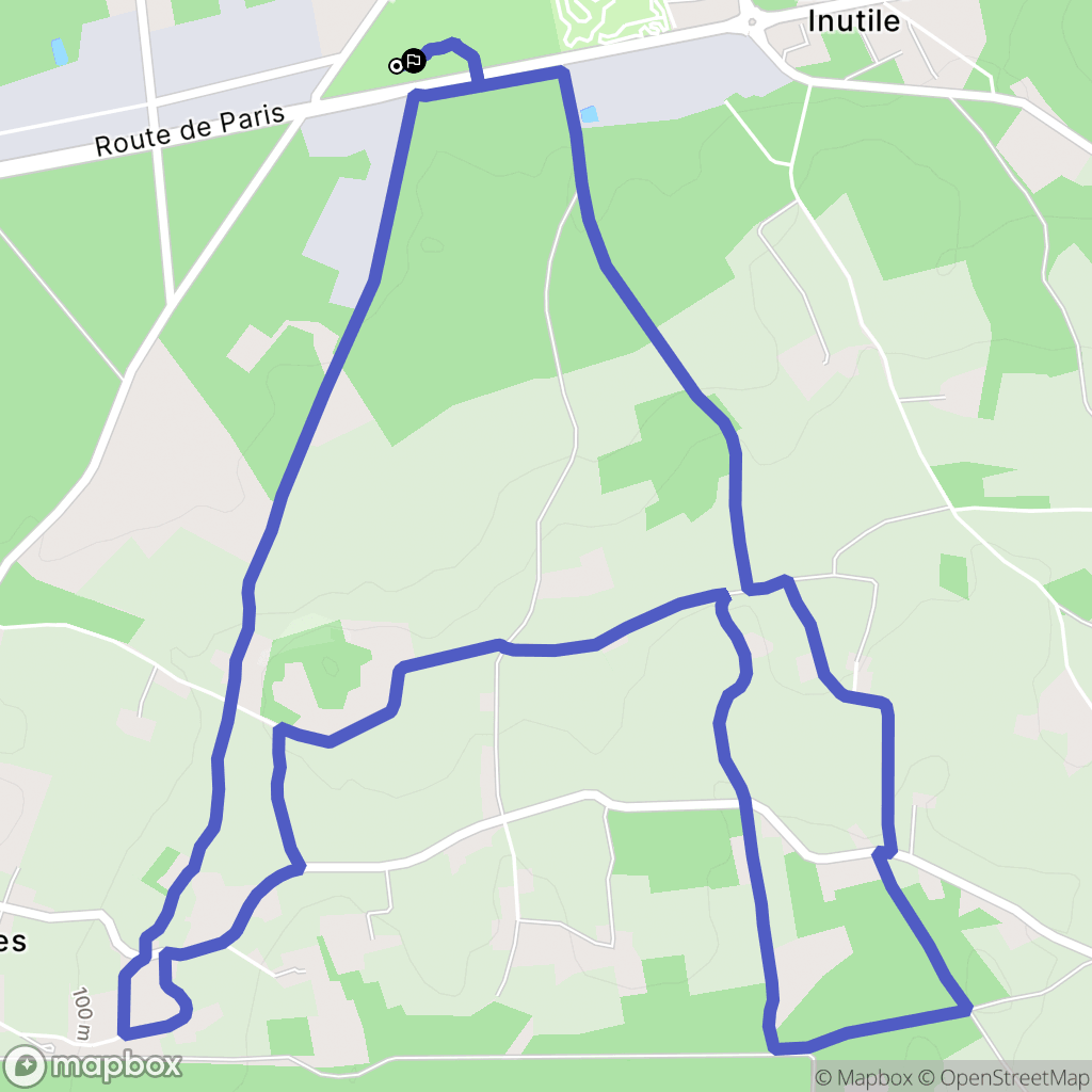 Soulitré : carte du parcours de randonnée - France