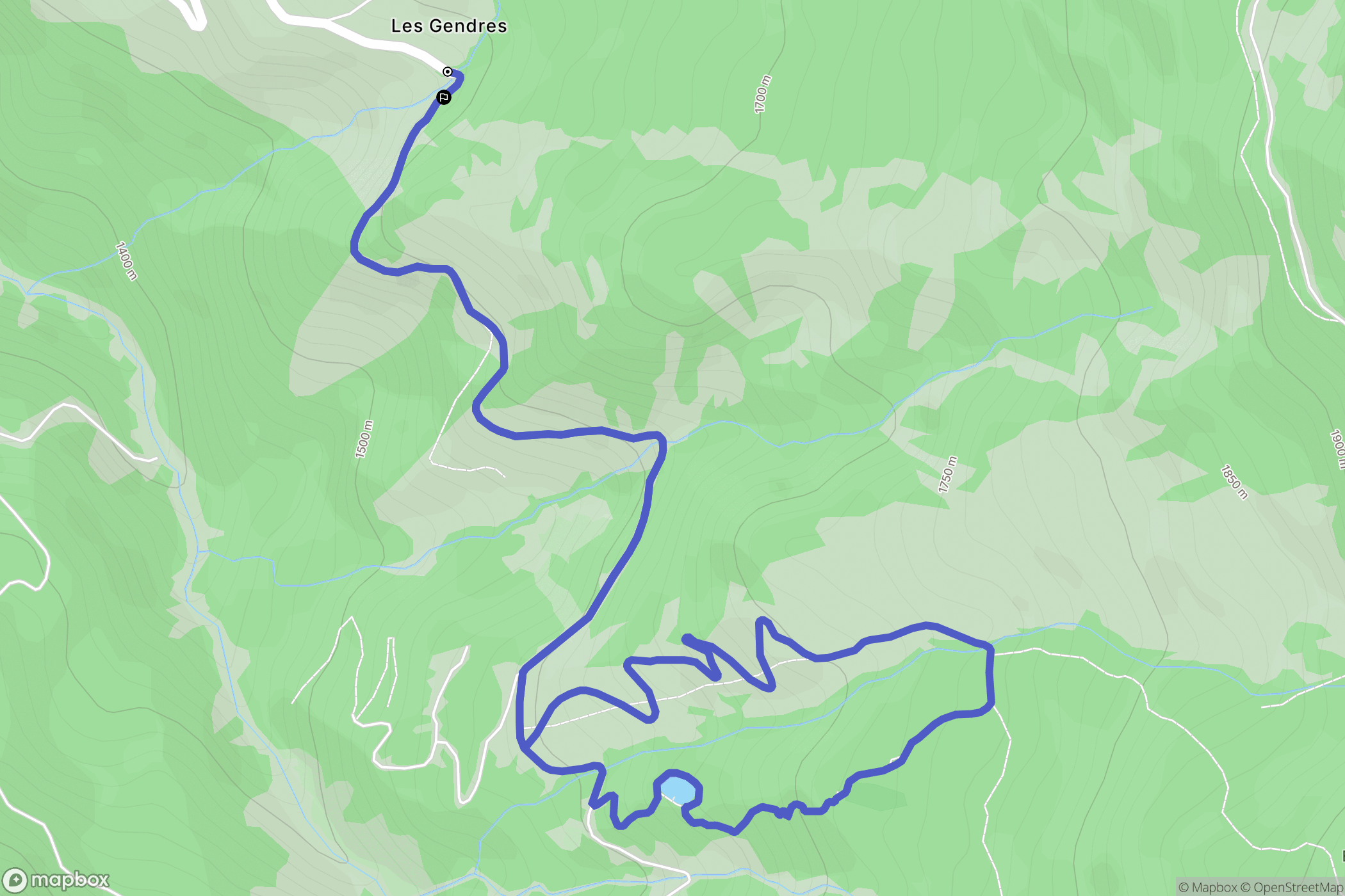 Crots : carte du parcours de randonnée - France