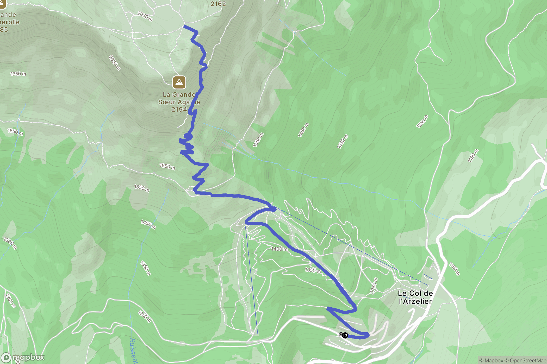 Château-Bernard : carte du parcours de randonnée - France