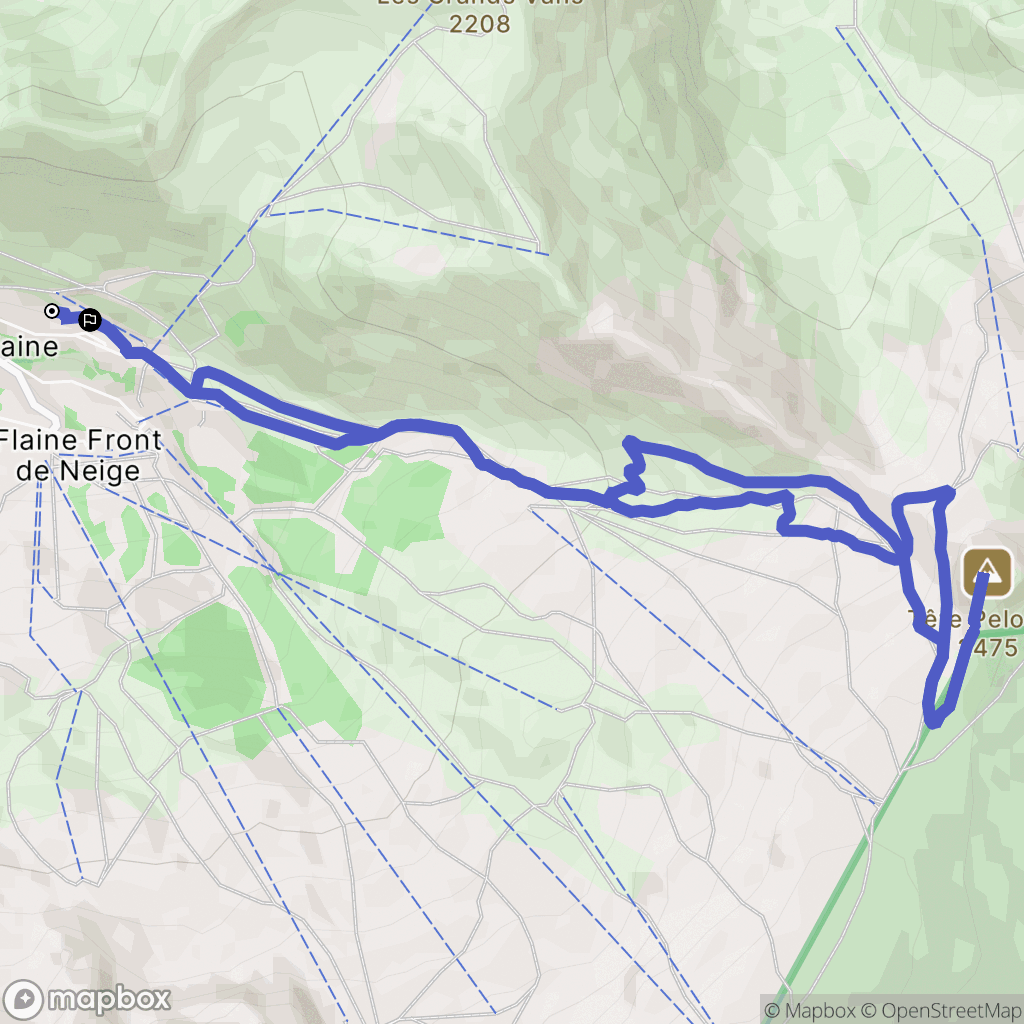 Arâches-la-Frasse : carte du parcours de randonnée - France