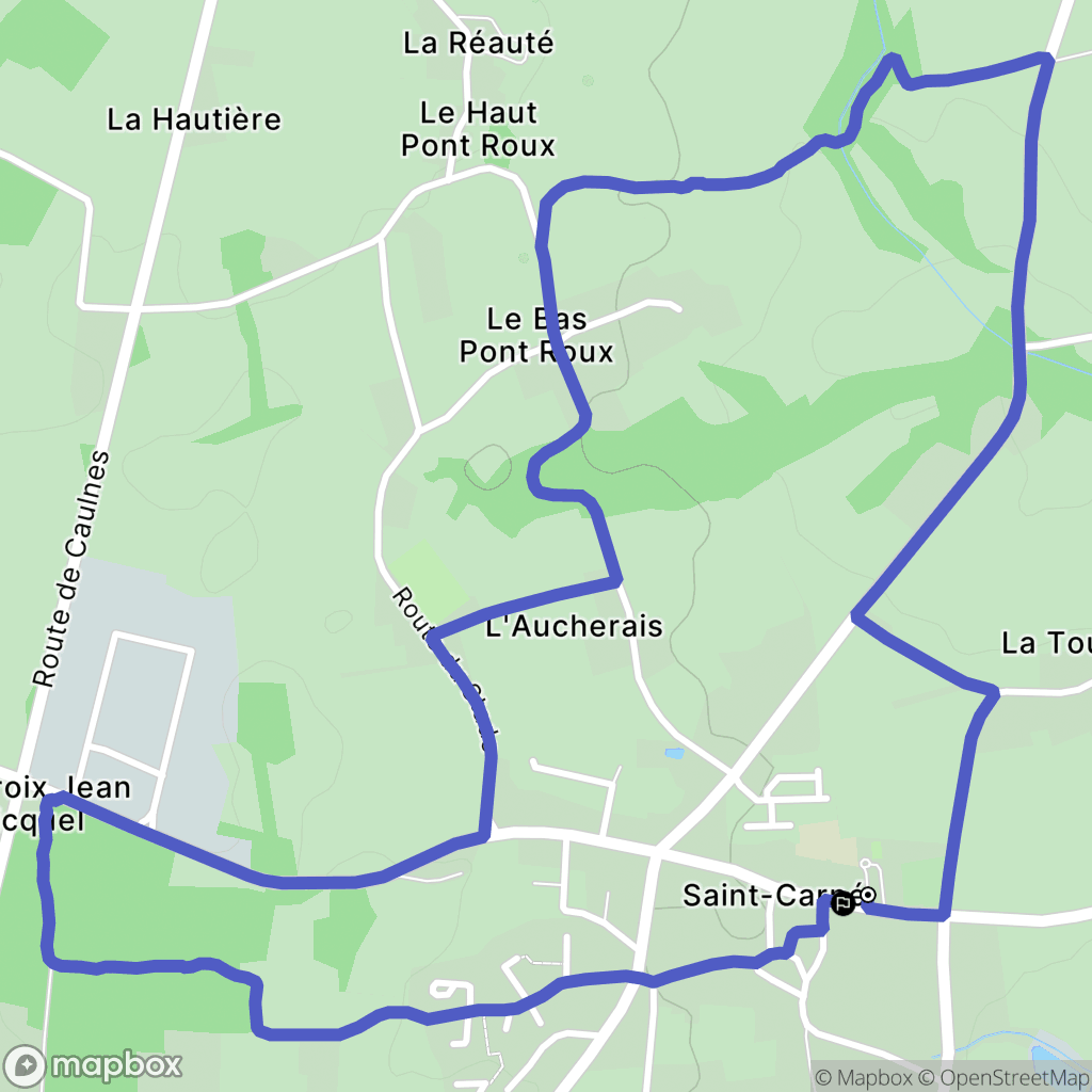 Saint-Carné : carte du parcours de randonnée - France
