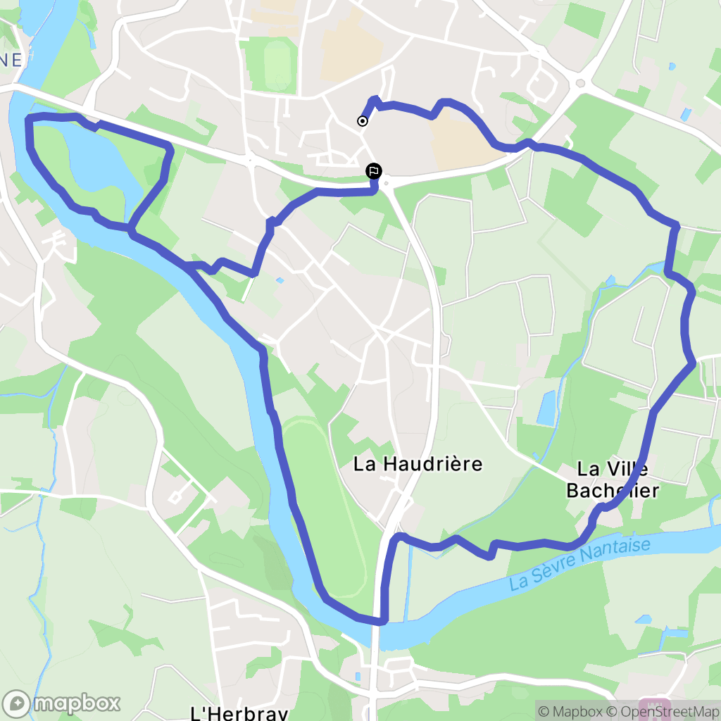 Vertou : carte du parcours de randonnée - France