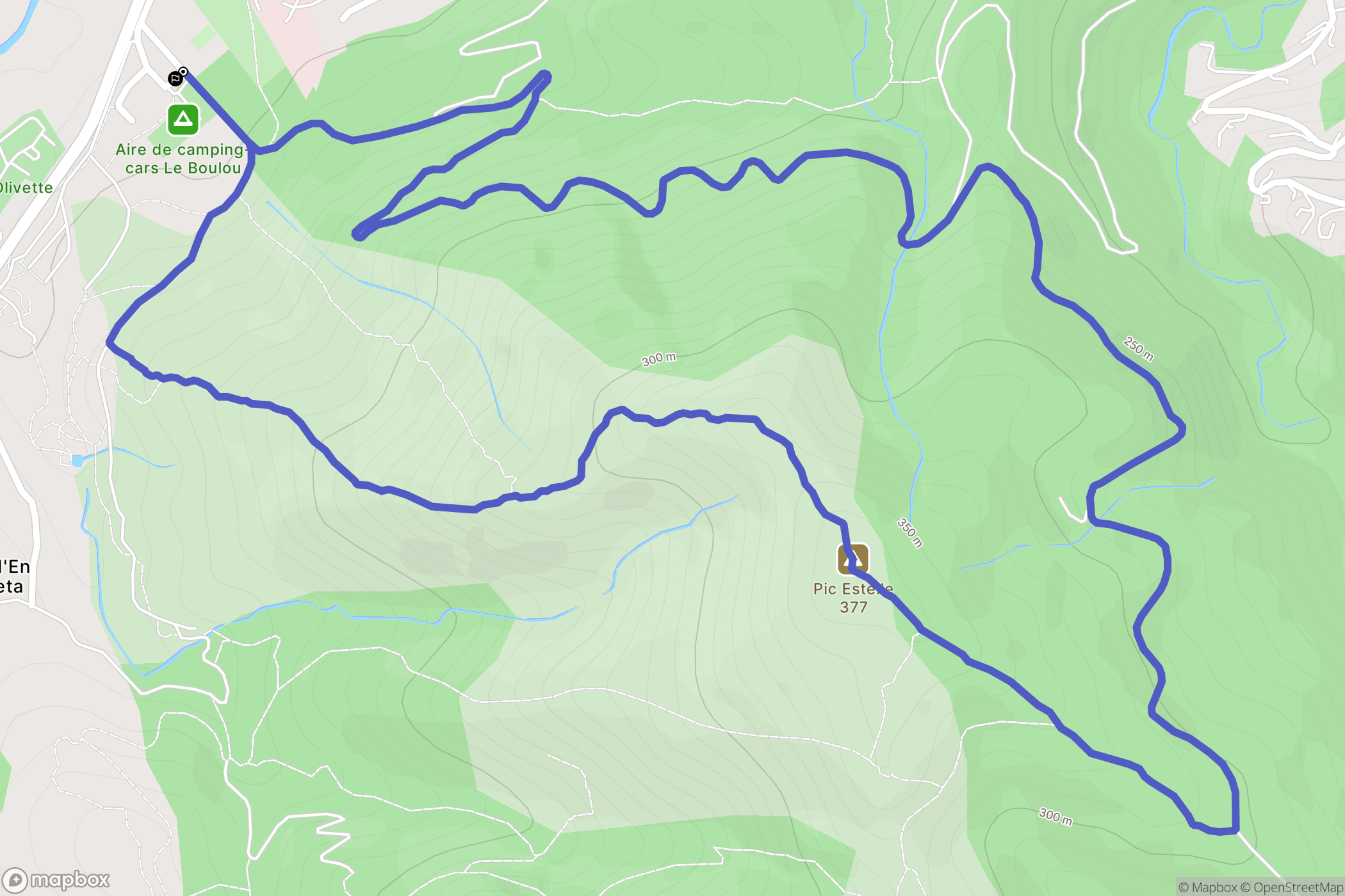 Le Boulou : carte du parcours de randonnée - France