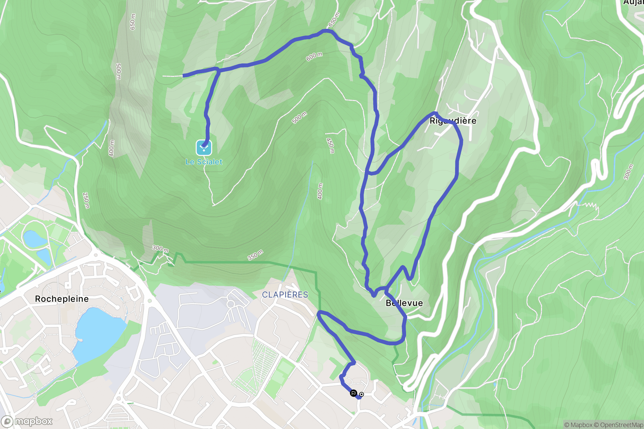 Saint-Egrève : carte du parcours de randonnée - France
