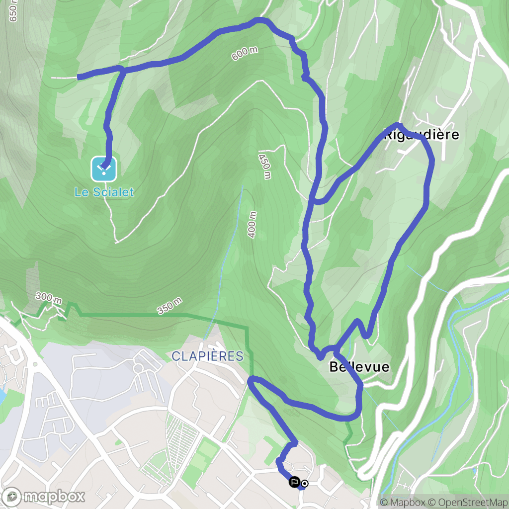 Saint-Egrève : carte du parcours de randonnée - France