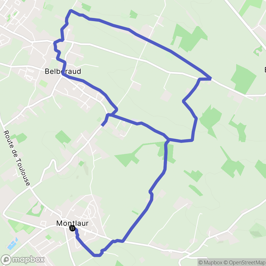 Montlaur : carte du parcours de randonnée - France