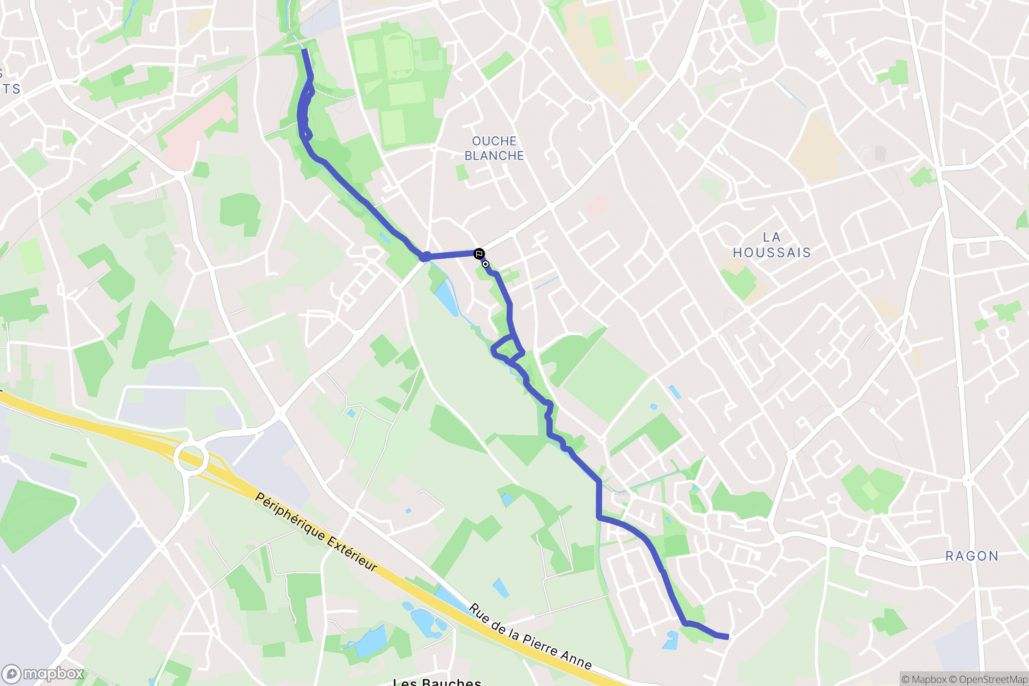 Rezé : carte du parcours de randonnée - France
