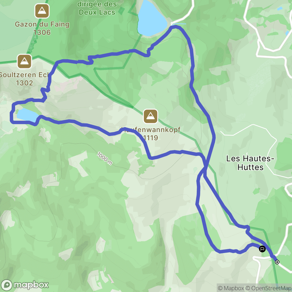 Orbey : carte du parcours de randonnée - France
