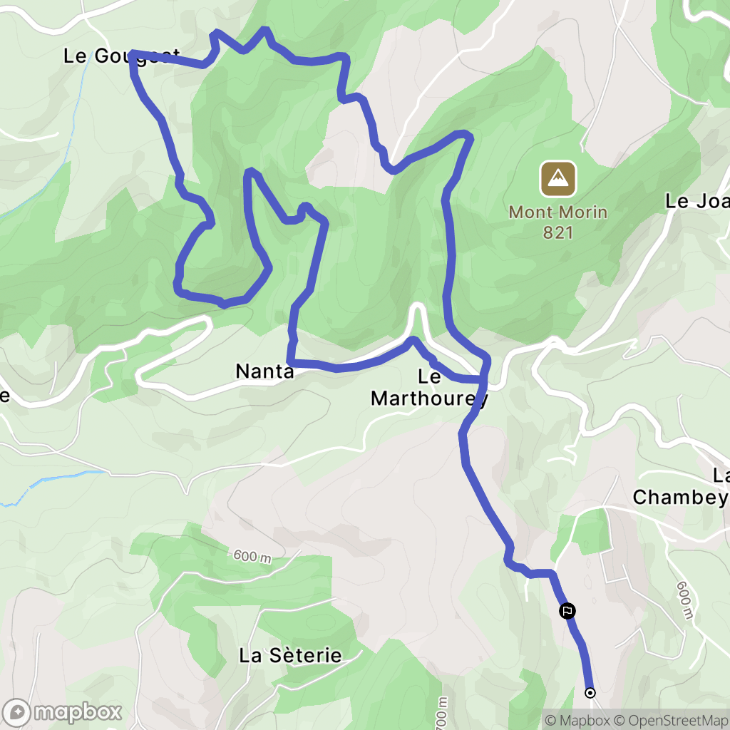 Sorbiers : carte du parcours de randonnée - France