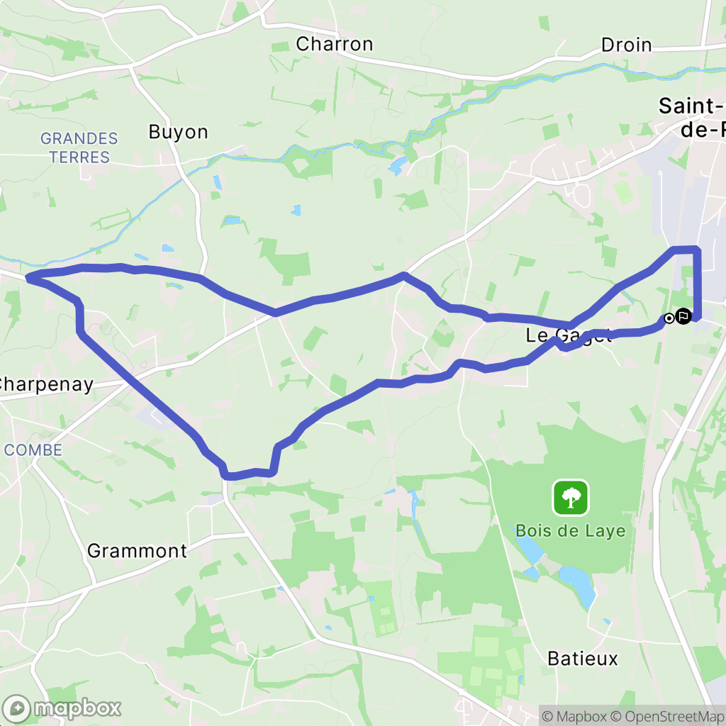 Saint-Georges-de-Reneins : carte du parcours de randonnée - France