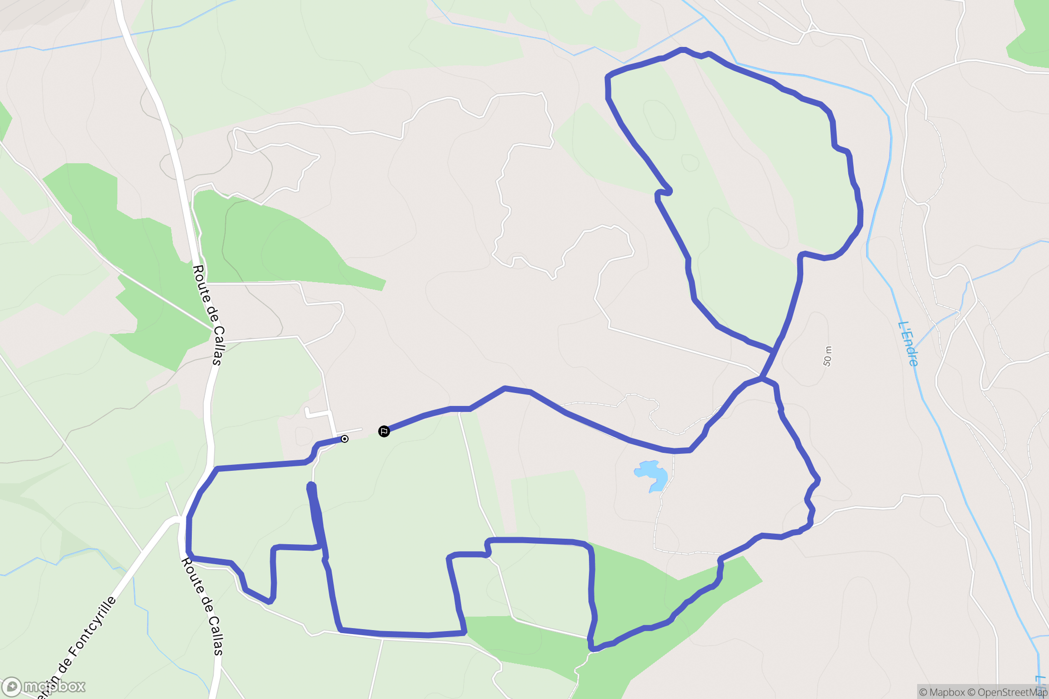 La Motte : carte du parcours de randonnée - France