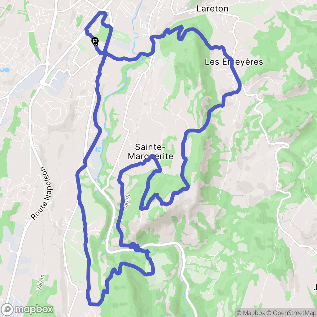 Gap : carte du parcours de randonnée - France