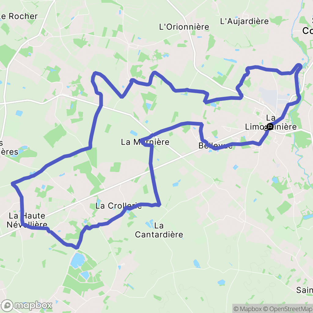 La Limouzinière : carte du parcours de randonnée - France