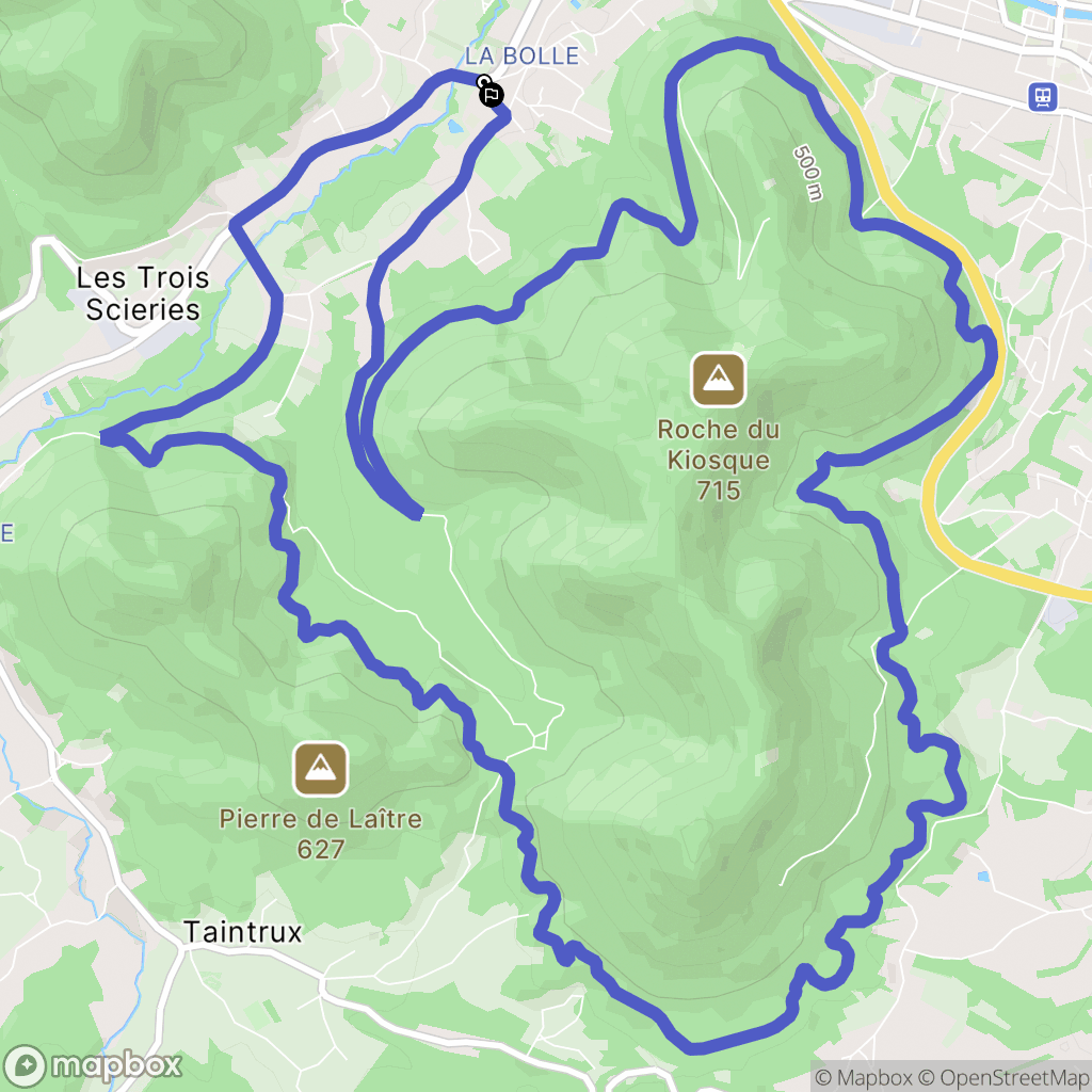 Saint-Dié-des-Vosges : carte du parcours de randonnée - France