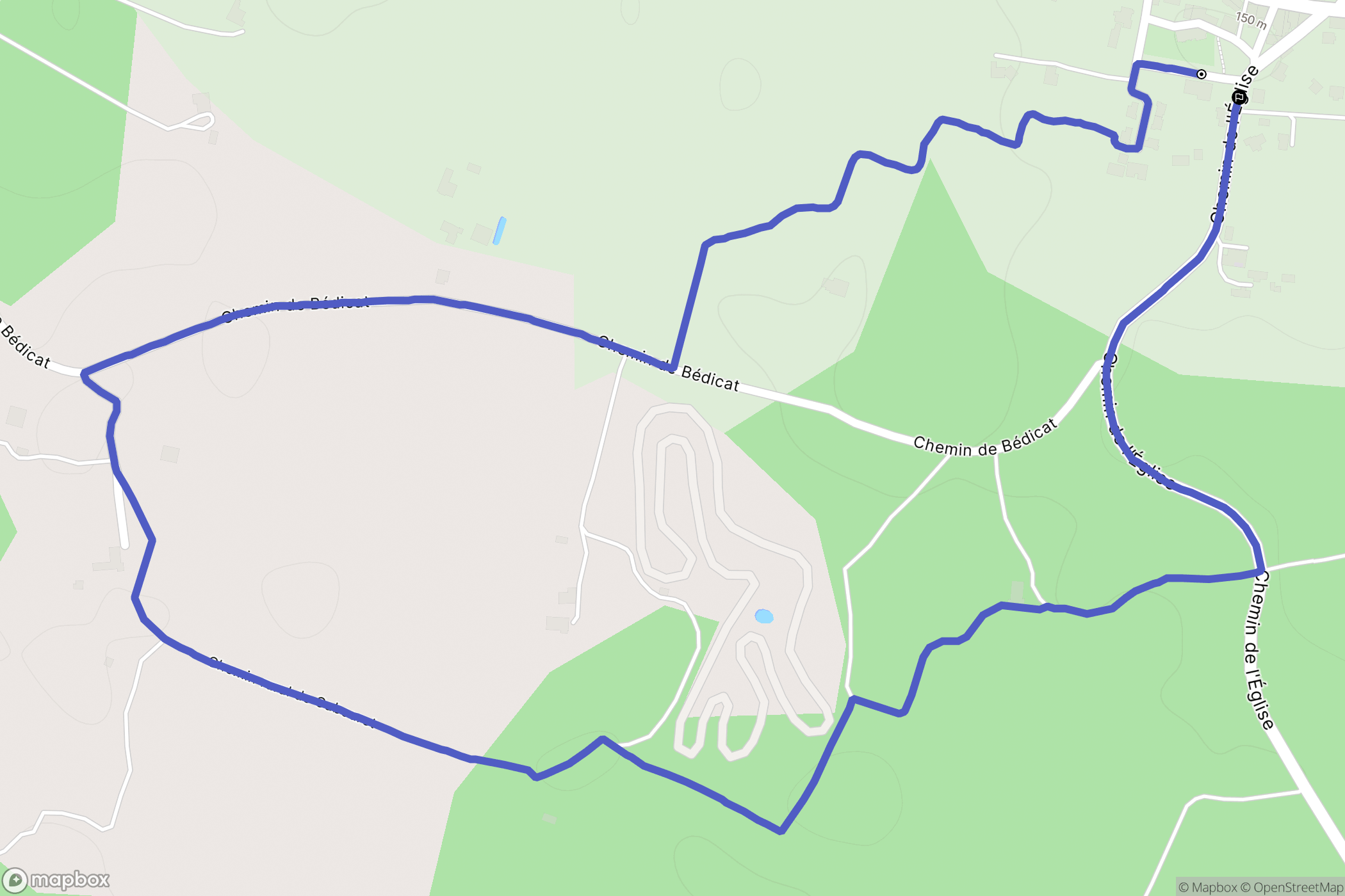 Antagnac : carte du parcours de randonnée - France