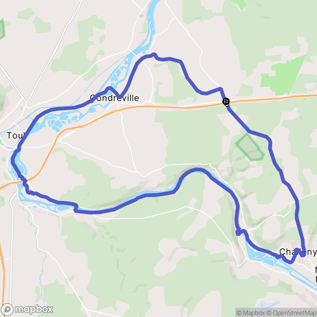 Bois-de-Haye : carte du parcours de randonnée - France