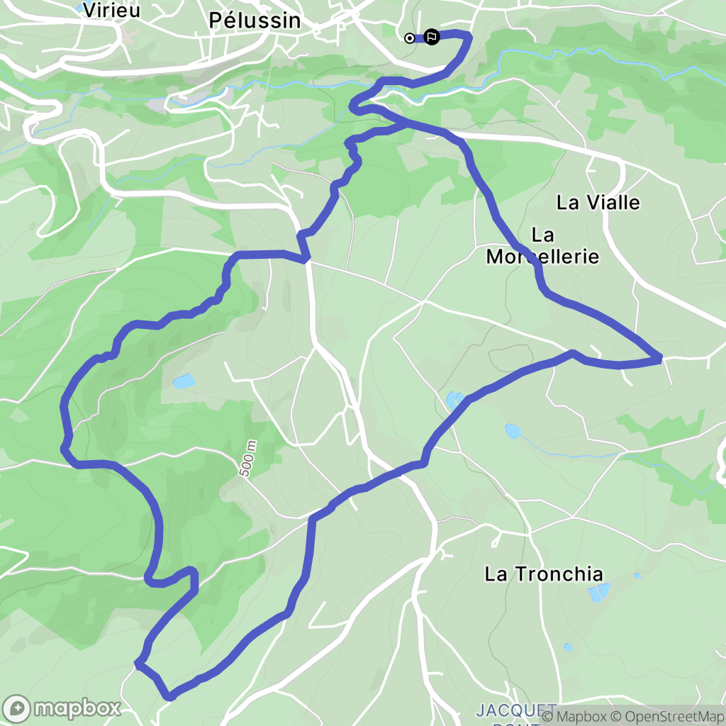 Pélussin : carte du parcours de randonnée - France