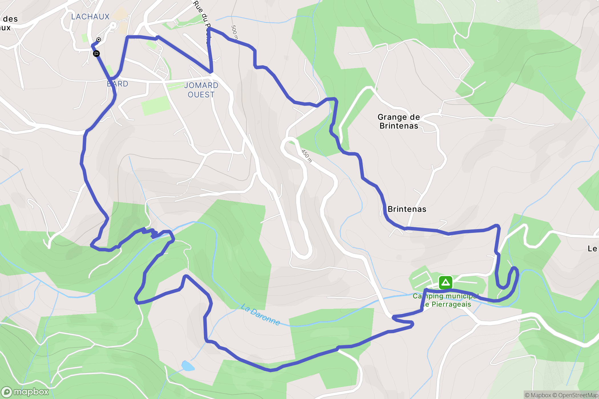 Saint-Félicien : carte du parcours de randonnée - France