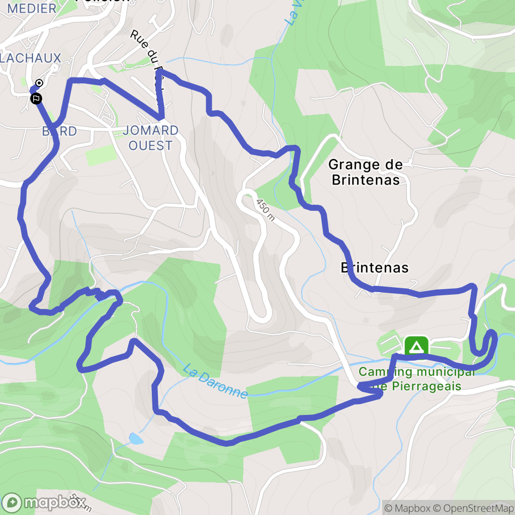 Saint-Félicien : carte du parcours de randonnée - France