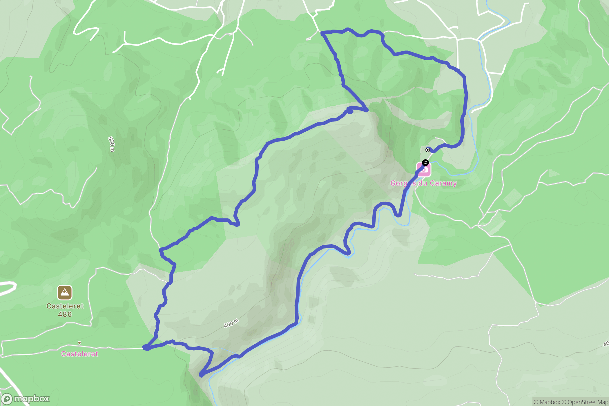 Tourves : carte du parcours de randonnée - France