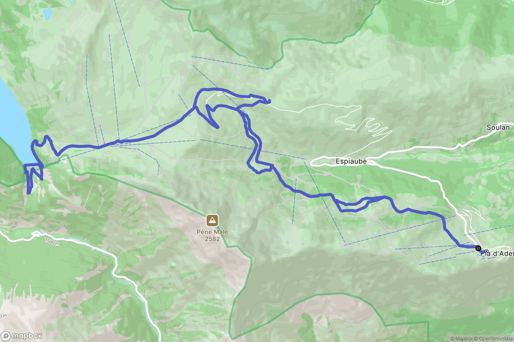 Saint-Lary-Soulan : carte du parcours de randonnée - France