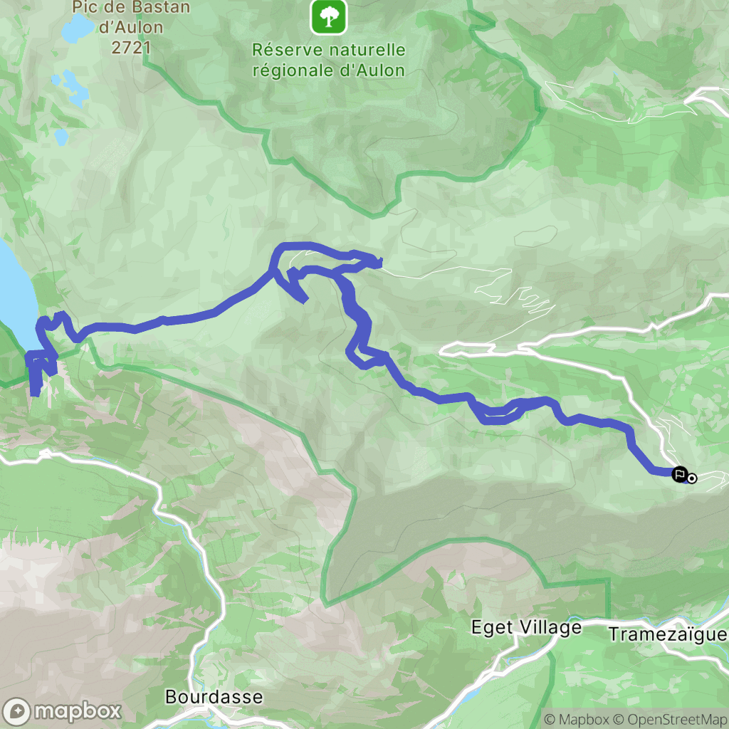 Saint-Lary-Soulan : carte du parcours de randonnée - France