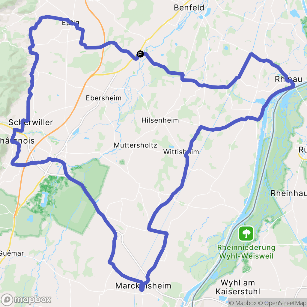Kogenheim : carte du parcours de randonnée - France