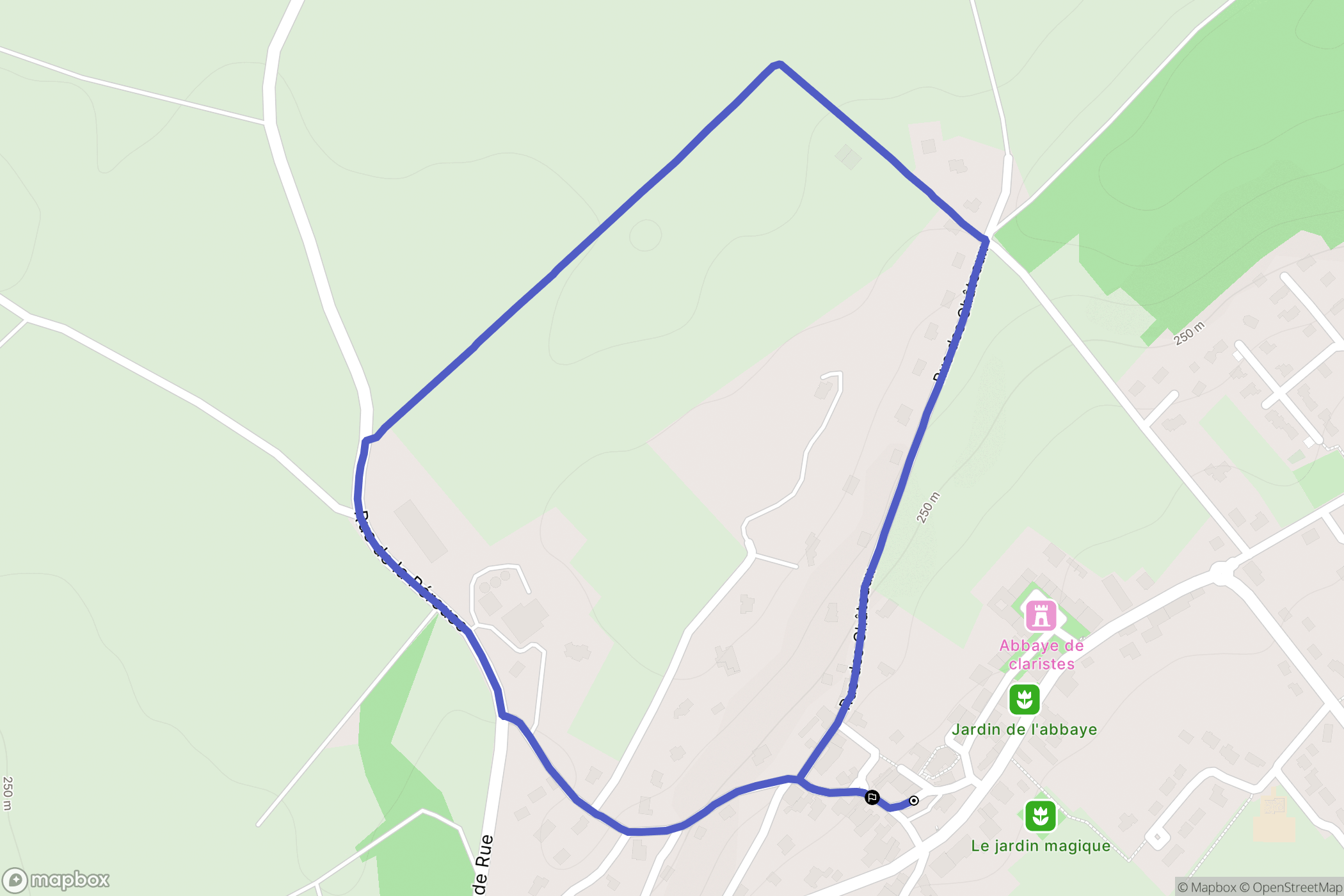 Montigny-lès-Vesoul : carte du parcours de randonnée - France
