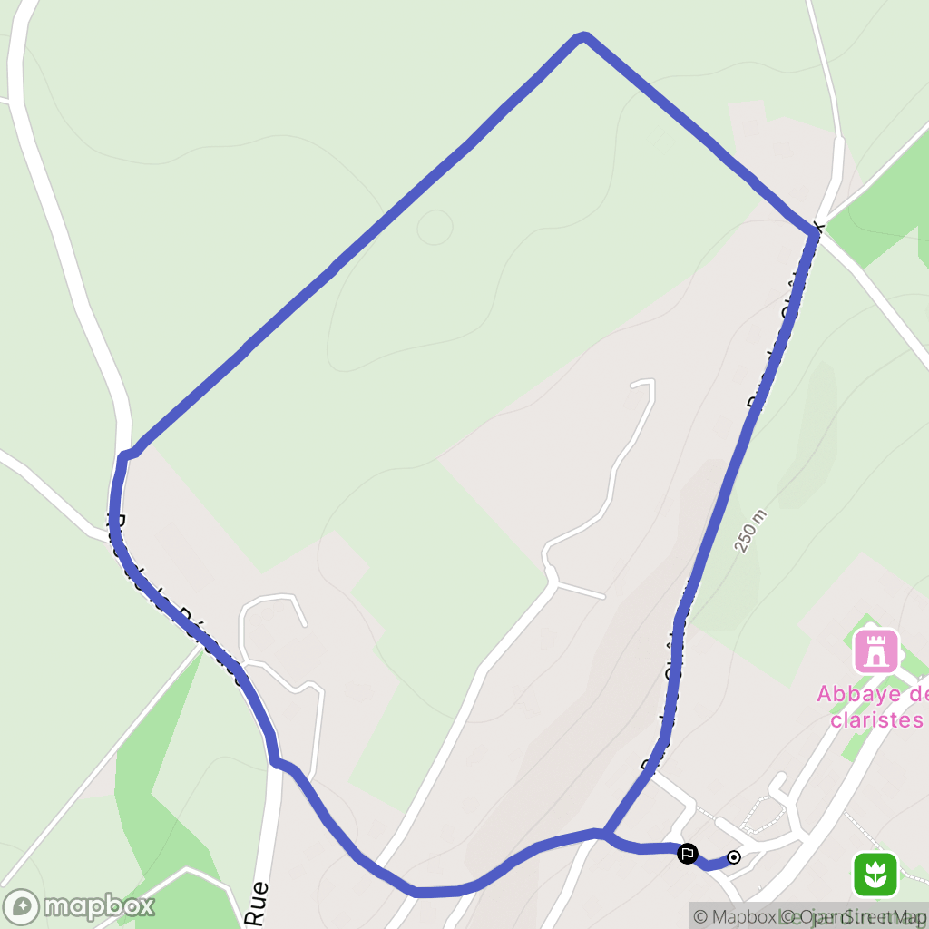 Montigny-lès-Vesoul : carte du parcours de randonnée - France