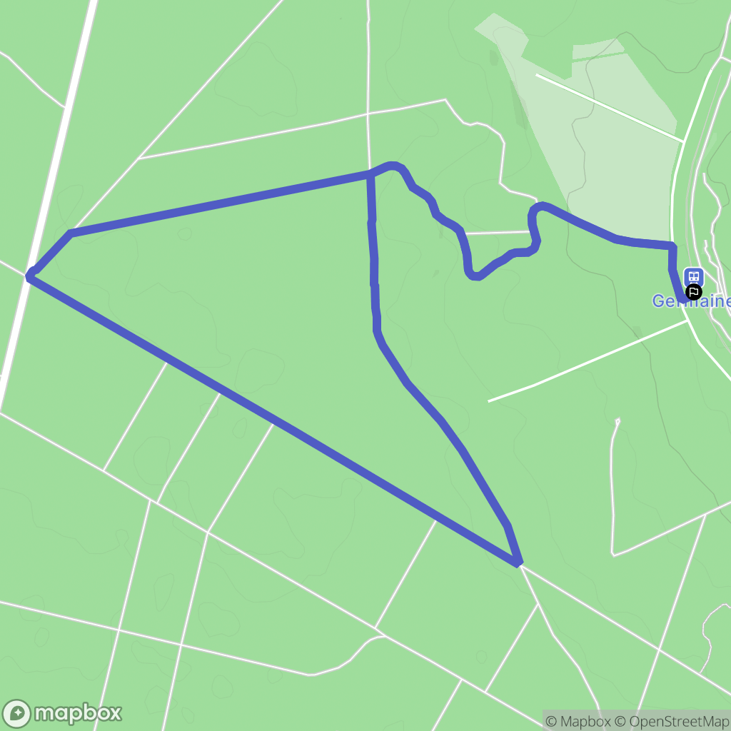 Germaine : carte du parcours de randonnée - France