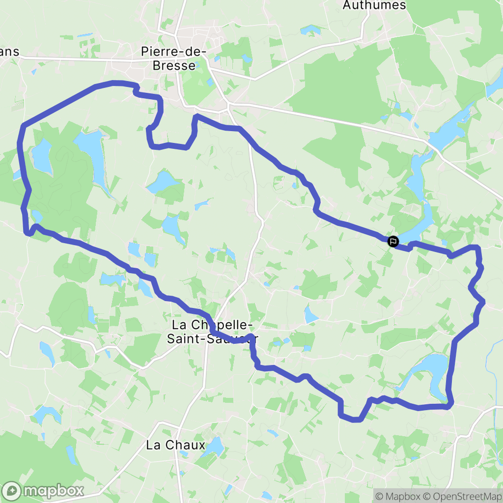 La Chapelle-Saint-Sauveur : carte du parcours de randonnée - France