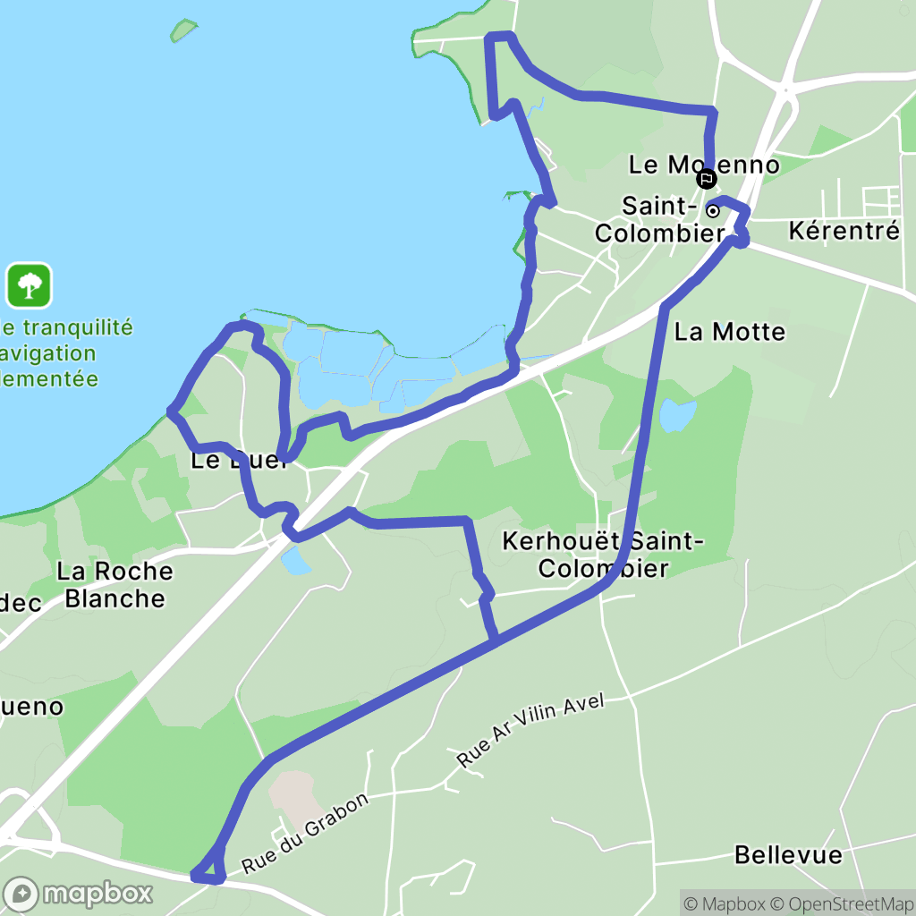 Sarzeau : carte du parcours de randonnée - France