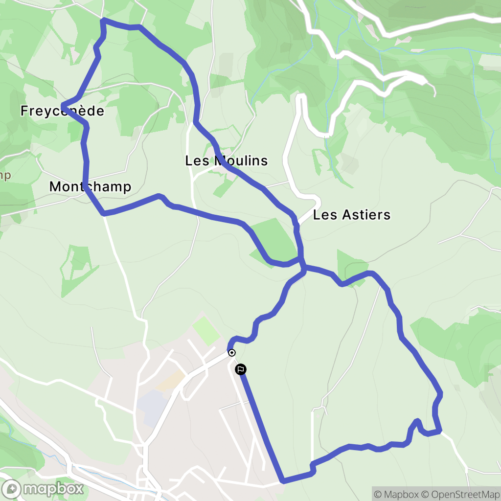 Laussonne : carte du parcours de randonnée - France