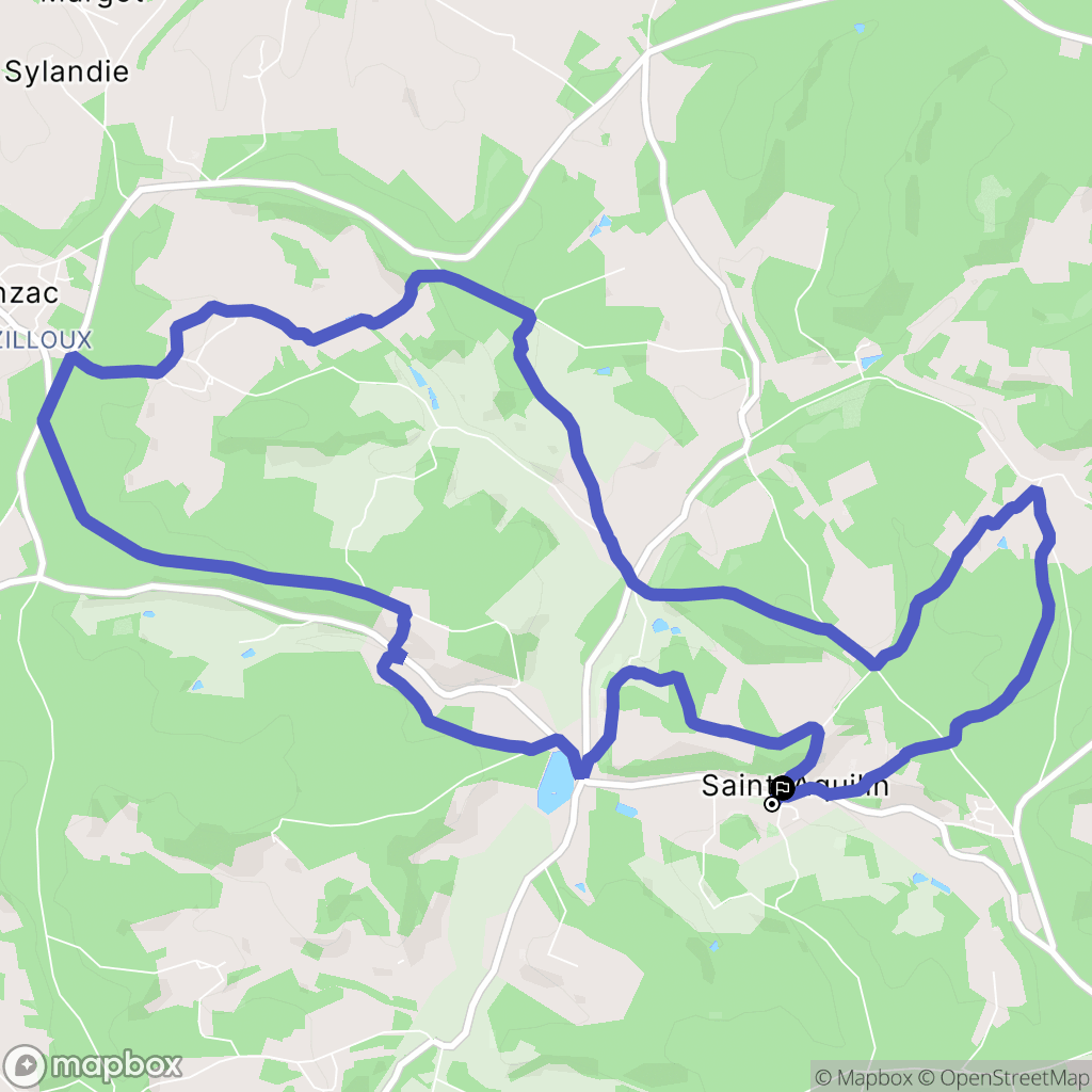 Saint-Aquilin : carte du parcours de randonnée - France