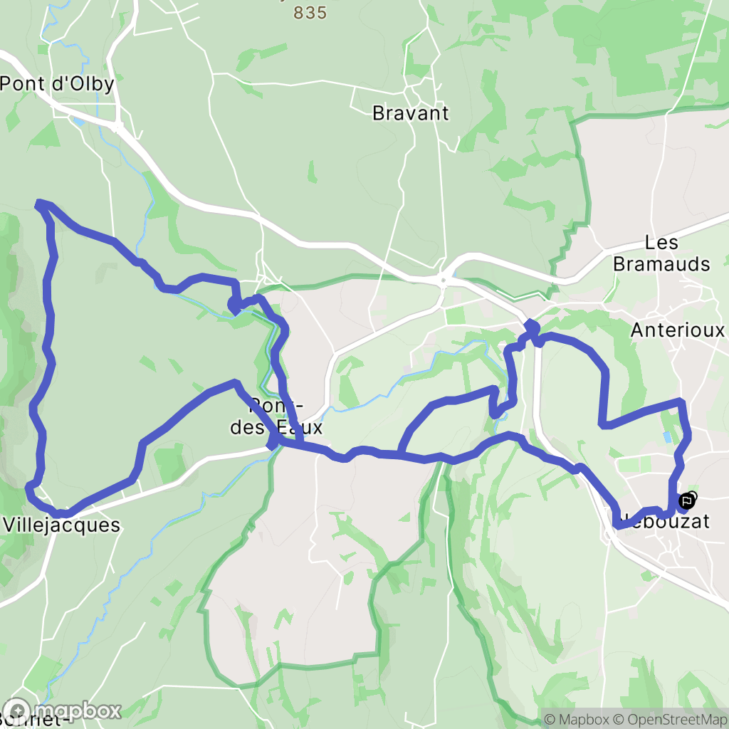 Nébouzat: routekaart voor buitenactiviteiten - France