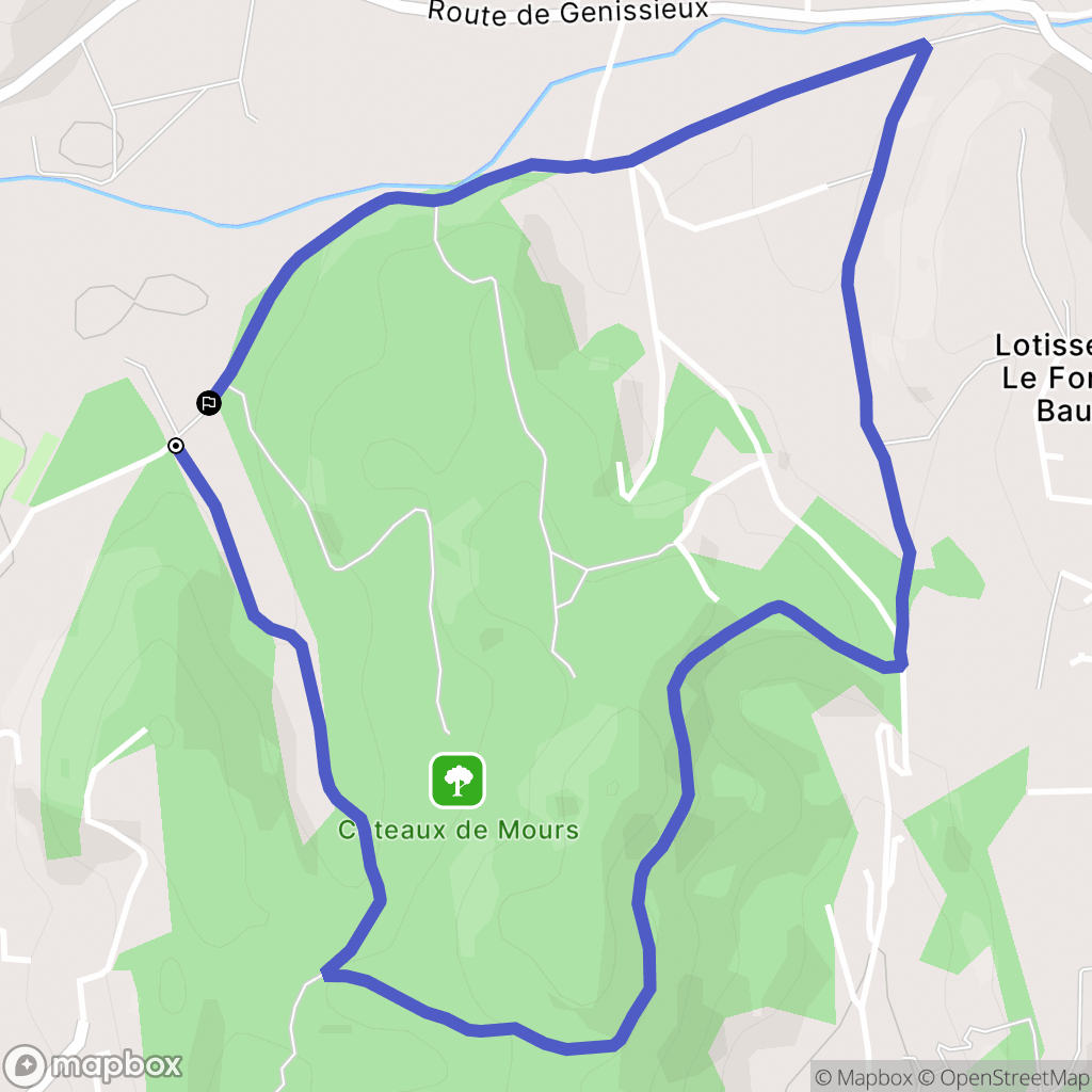 Peyrins : carte du parcours de randonnée - France