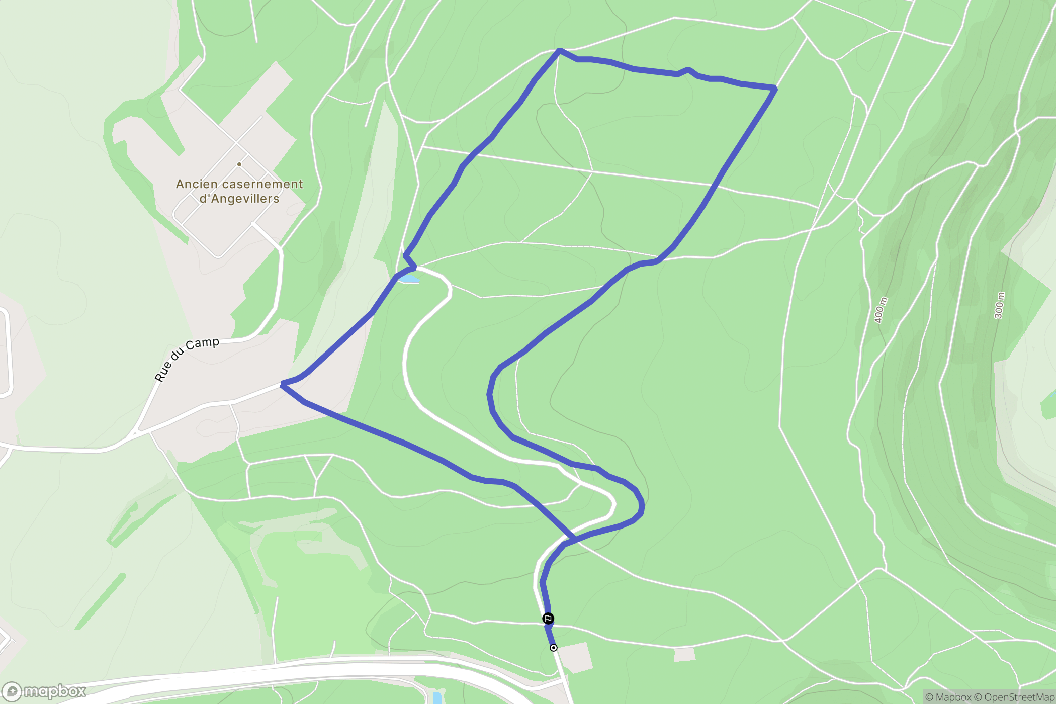 Thionville : carte du parcours de randonnée - France
