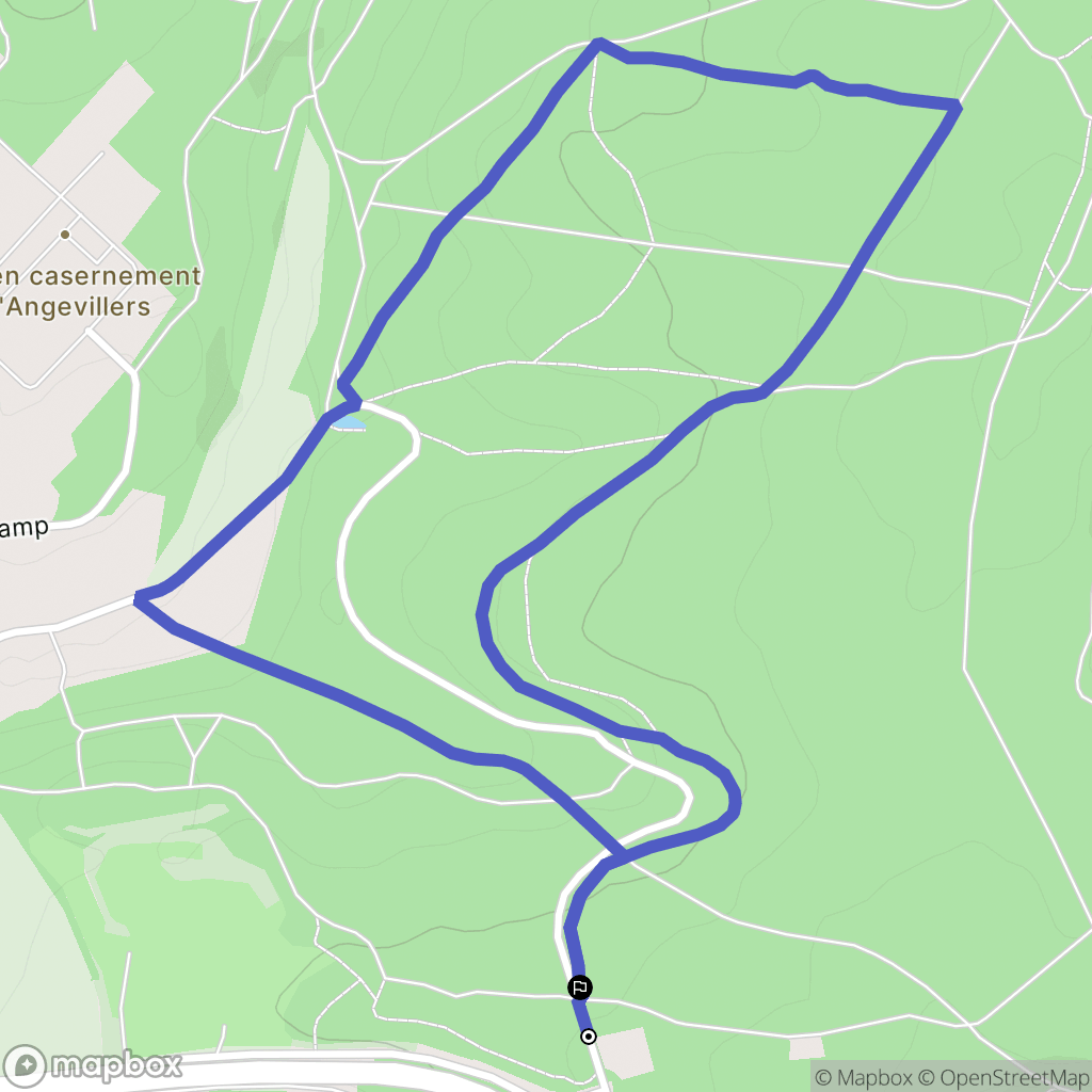 Thionville : carte du parcours de randonnée - France