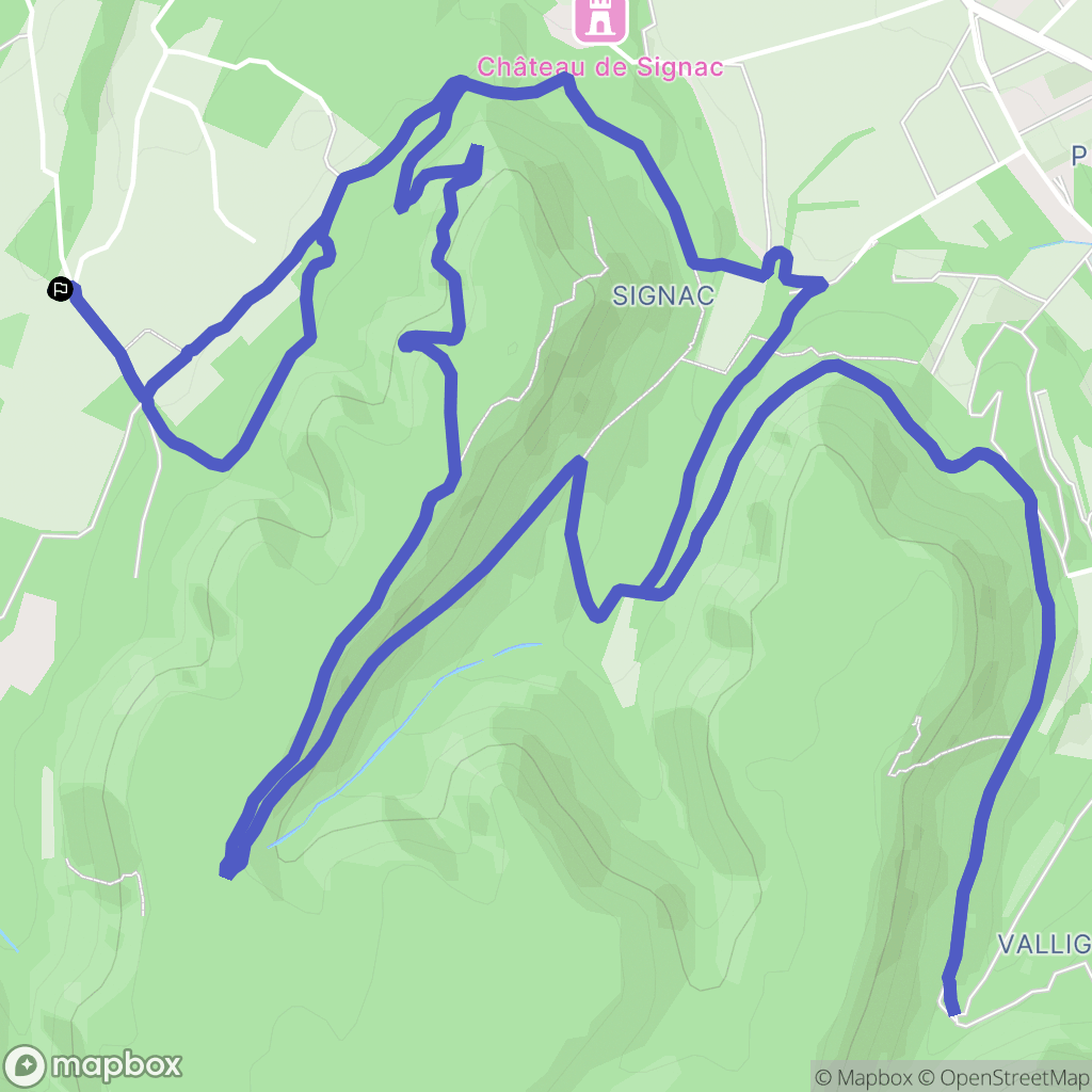 Bagnols-sur-Cèze : carte du parcours de randonnée - France