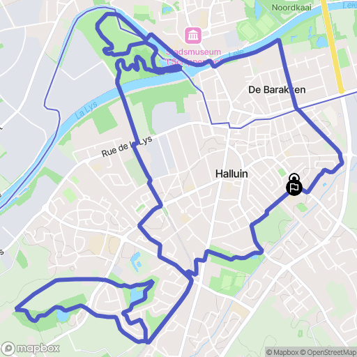Halluin : carte du parcours de randonnée - France