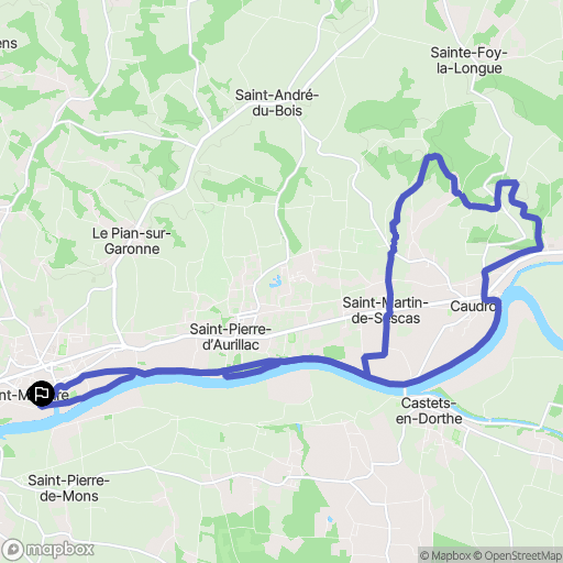 Saint-Macaire : carte du parcours de randonnée - France