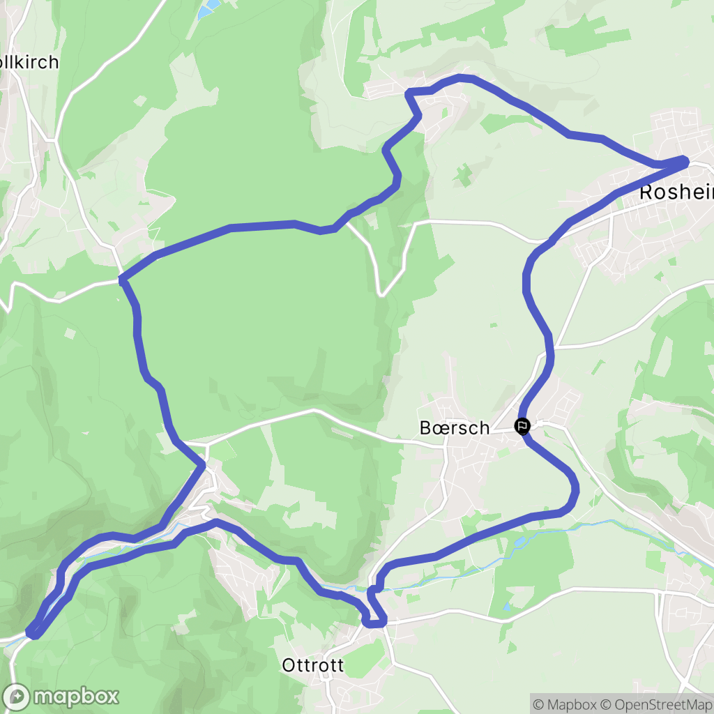 Bœrsch : carte du parcours de randonnée - France