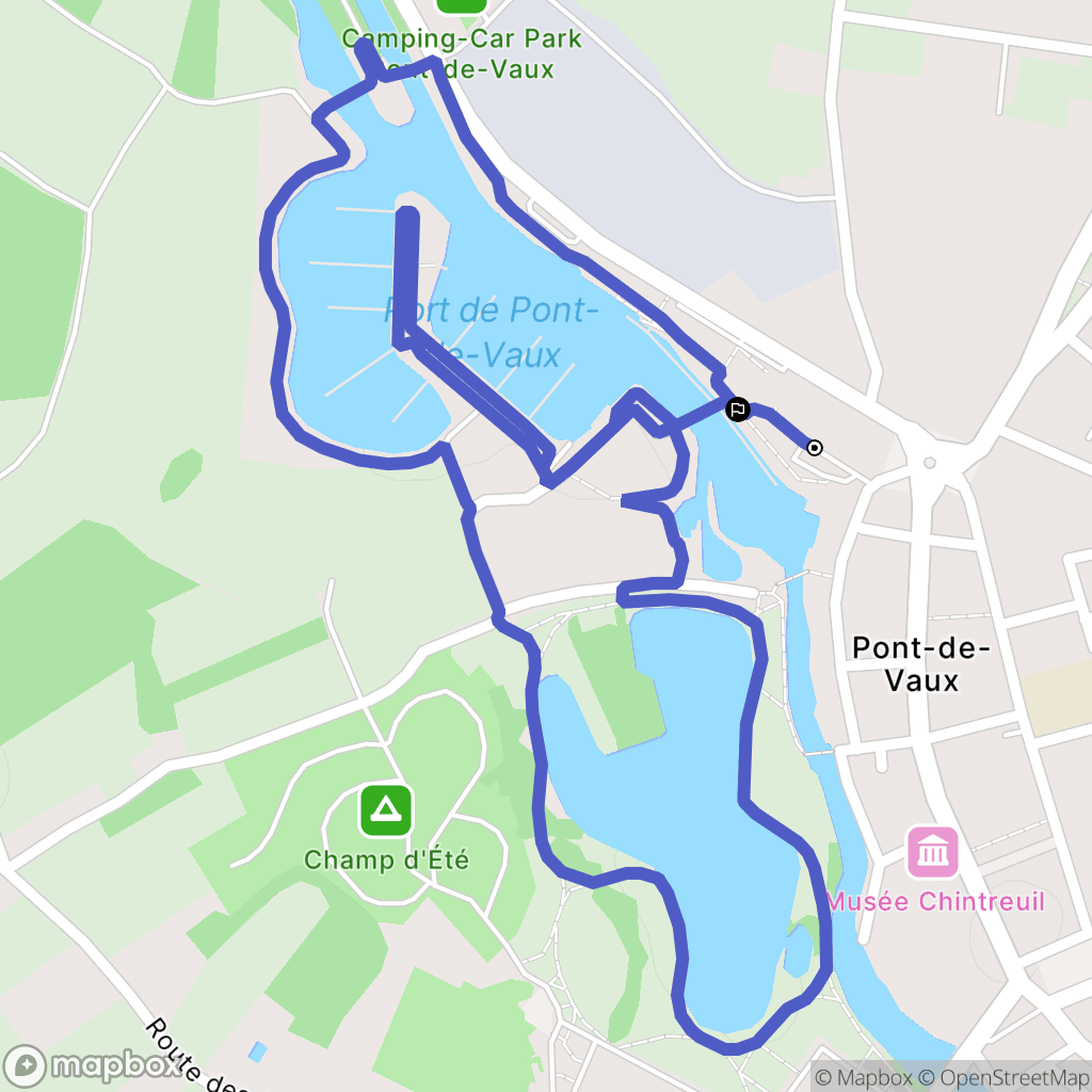 Pont-de-Vaux : carte du parcours de randonnée - France