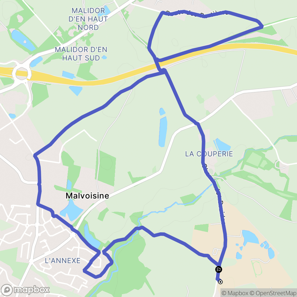 La Roche-sur-Yon : carte du parcours de randonnée - France