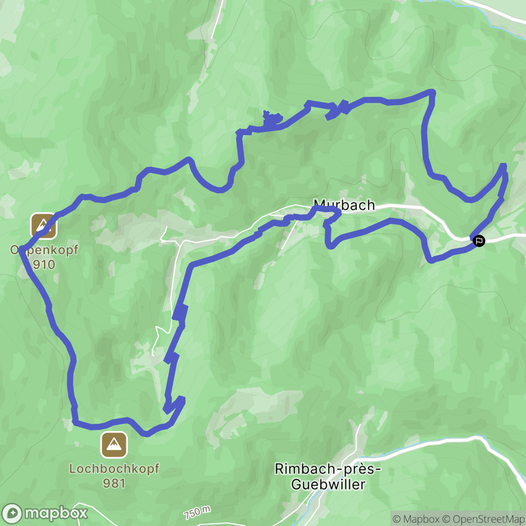 Buhl : carte du parcours de randonnée - France