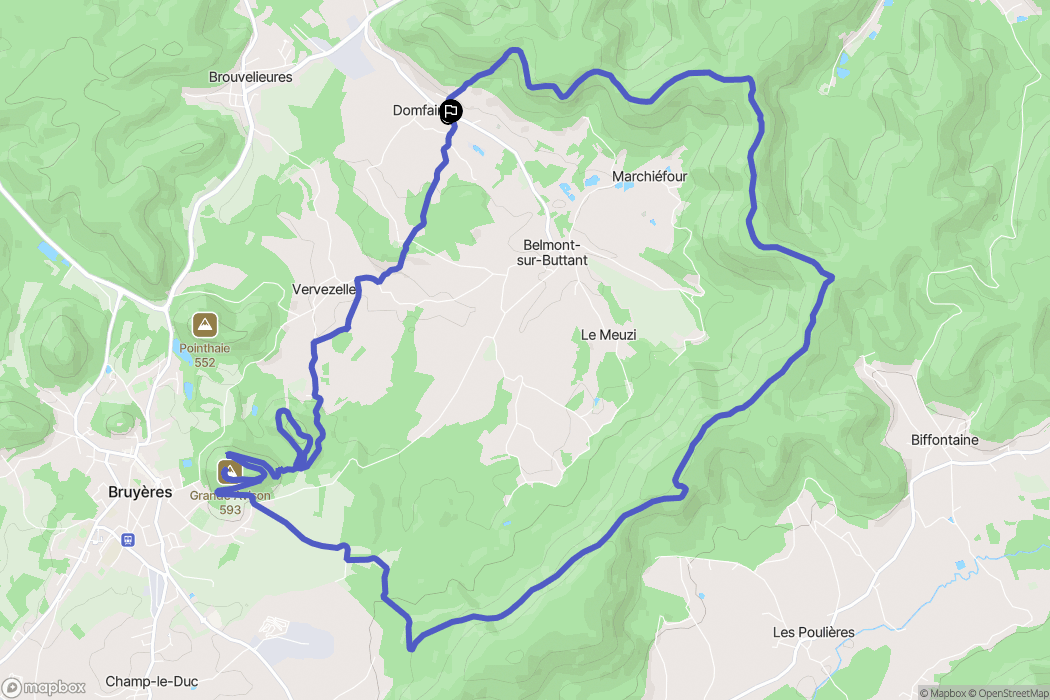 Domfaing : carte du parcours de randonnée - France