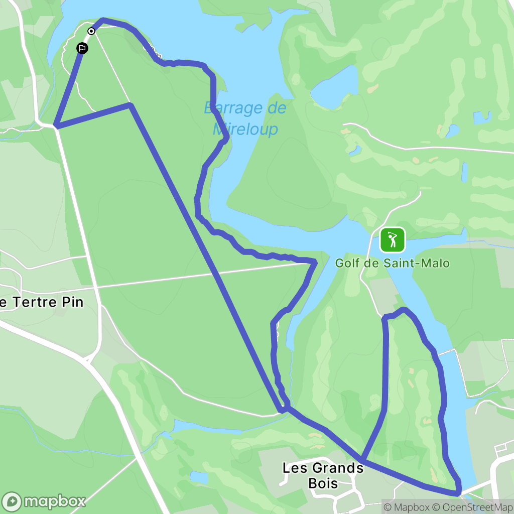 Le Tronchet : carte du parcours de randonnée - France