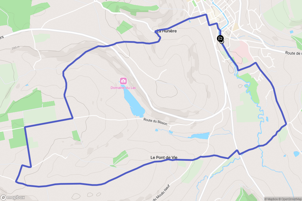 Vimoutiers : carte du parcours de randonnée - France
