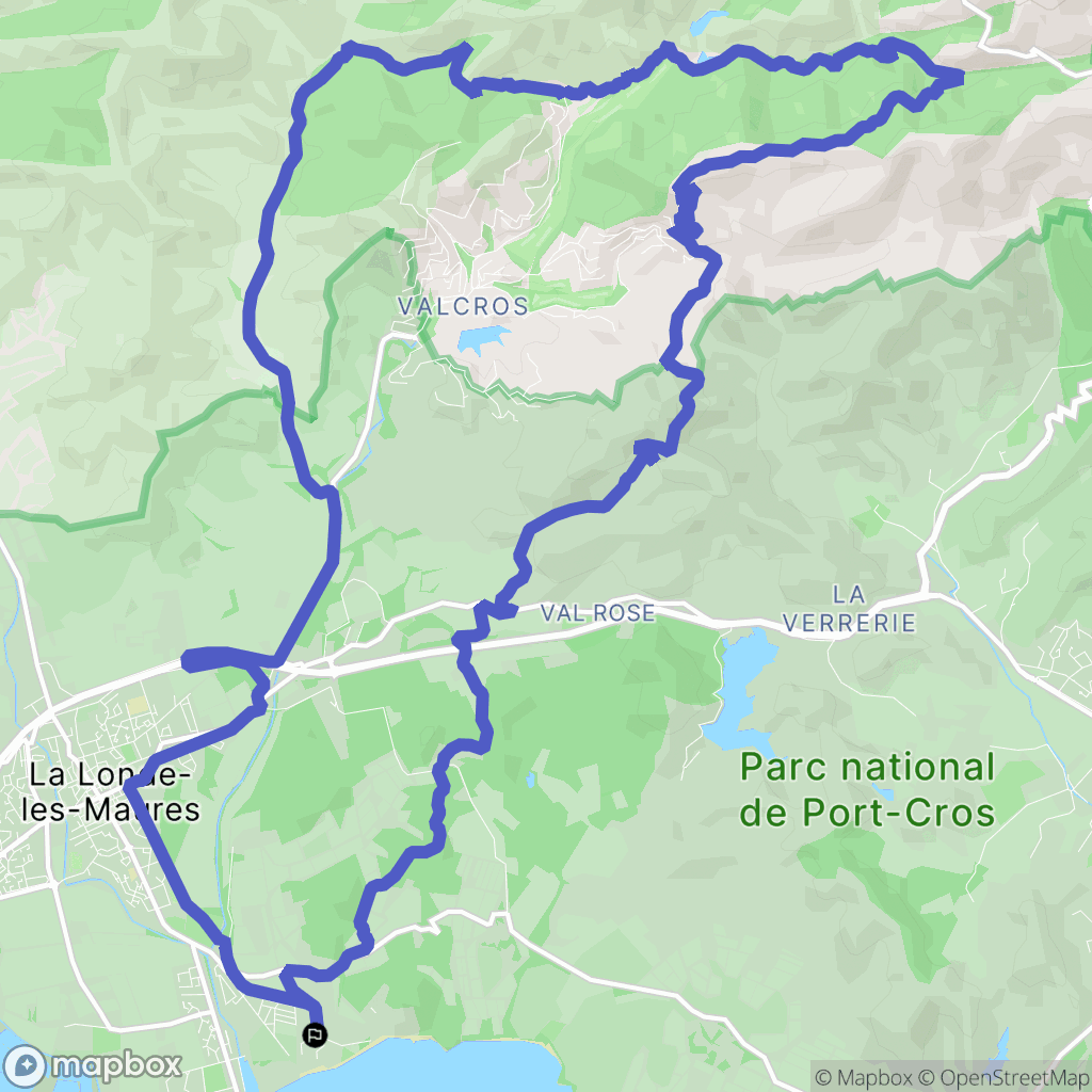 La Londe-les-Maures : carte du parcours de randonnée - France